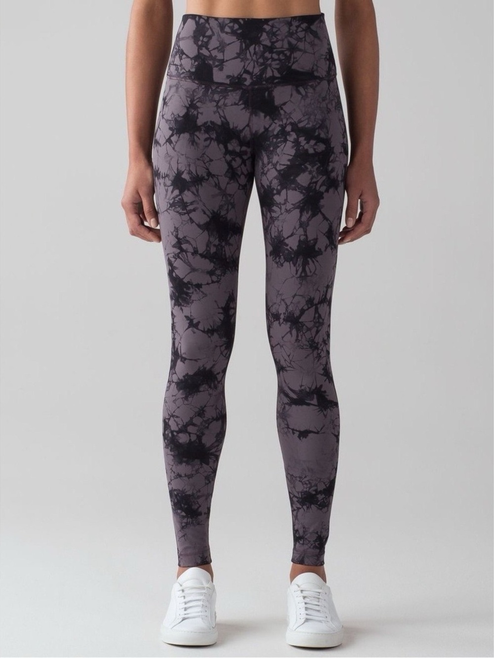 Lululemon Wunder Under Hi-Rise Shibori Magnum Black Leggings Sz 8